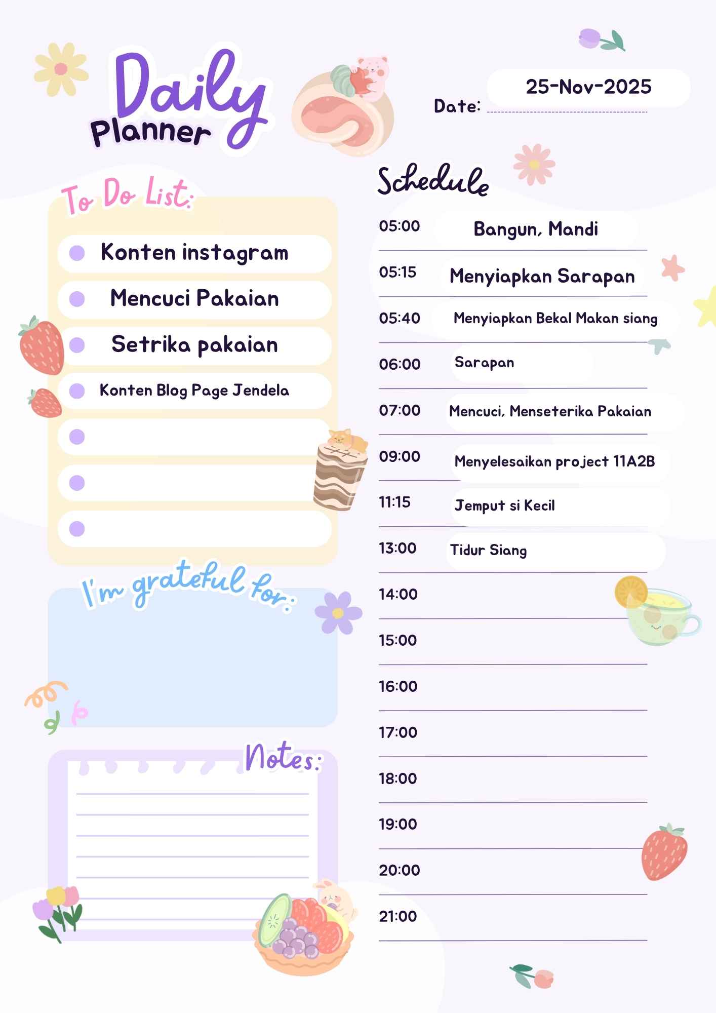weekly planner-harian senjahari