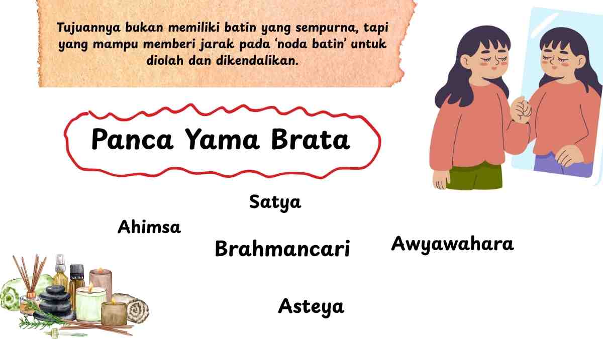 Panca yama brata ilustrasi